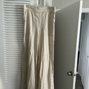 Max Studio Cream Wide Leg Pants